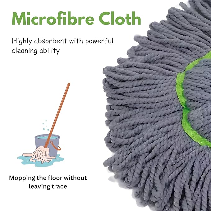 EasySpin 360° Mop – No-Bend, No-Mess, Easy Self-Wringing Design